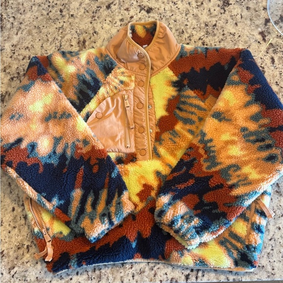 Free People- NWT Multicolored Hit The Slopes Printed Pullover - Picture 3 of 6